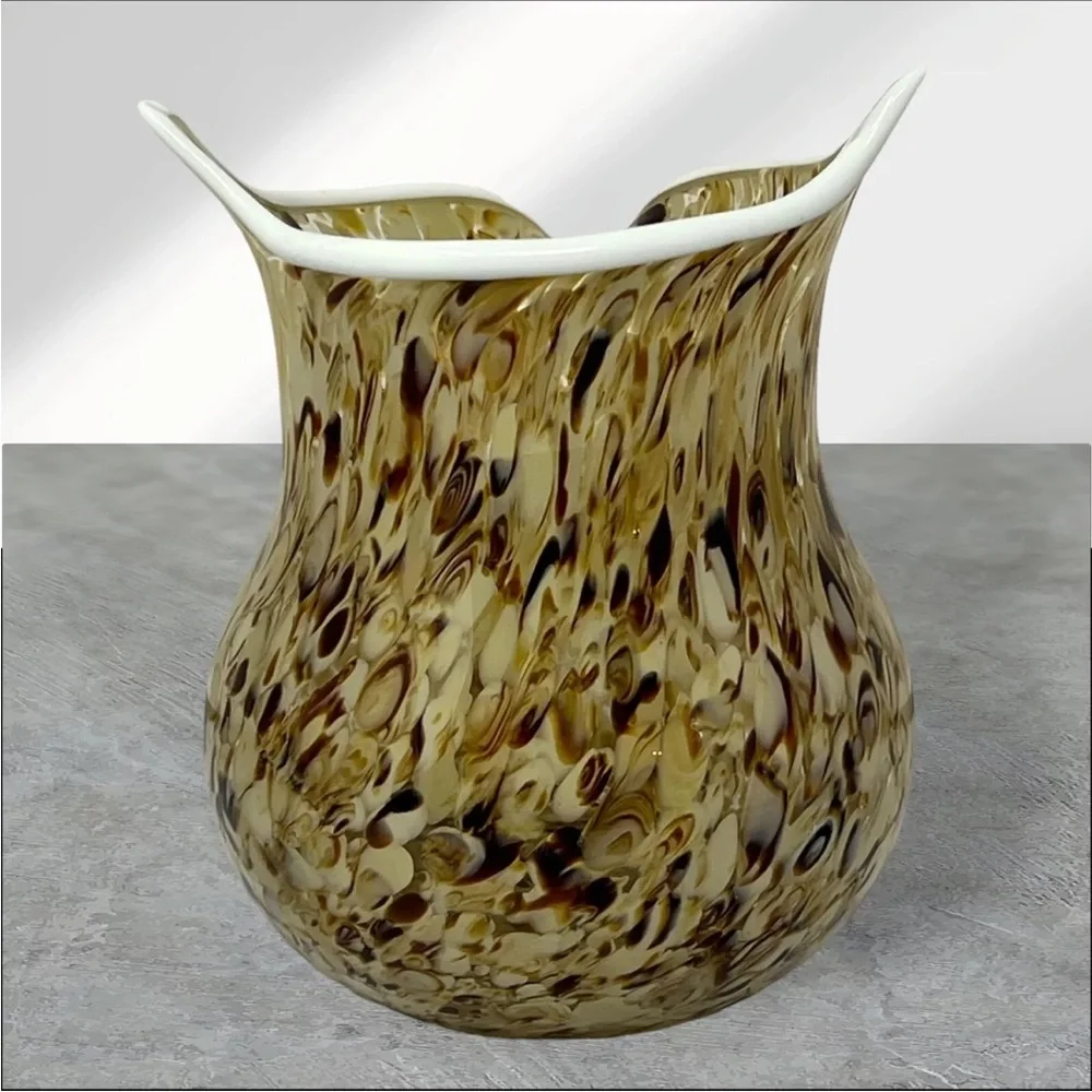 Glass Owl Vase Hand Blown‎ Glass Approximately 6 Inches Tall